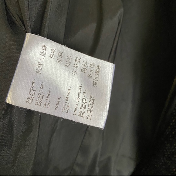 Judith and Charles Knit Leather Trim Black Dress - Picture 11 of 11